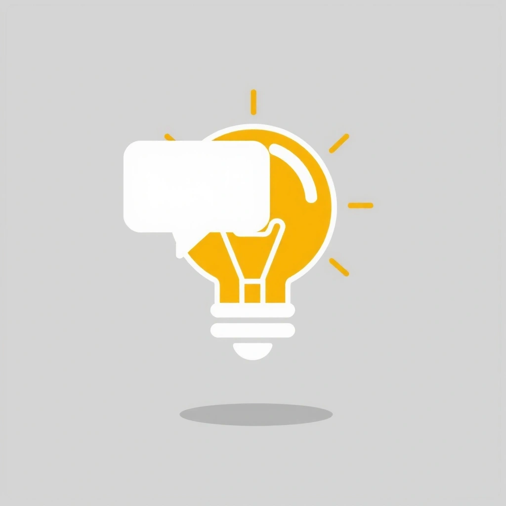 Icône d'idée et de feedback